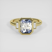 3.07 Ct. Bi Color Sapphire Ring, 18K Yellow Gold 1