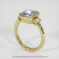 3.07 Ct. Bi Color Sapphire Ring, 18K Yellow Gold 2