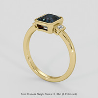 1.65 Ct. Green Sapphire Ring, 18K Yellow Gold 2
