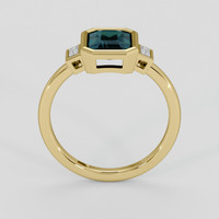 1.53 Ct. Bluish Green Sapphire Ring, 18K Yellow Gold 3