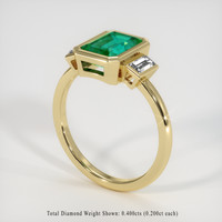 2.22 Ct. Emerald Ring, 18K Yellow Gold 2