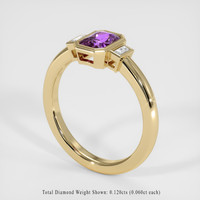 1.37 Ct. Purple Sapphire Ring, 18K Yellow Gold 2