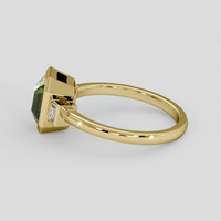 1.91 Ct. Green Sapphire Ring, 18K Yellow Gold 4