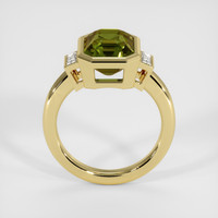 4.07 Ct. Greenish Brown Sapphire Ring, 18K Yellow Gold 3