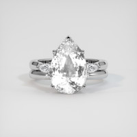 8.03 Ct. White Sapphire Ring, Platinum 950 1