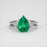 2.28 Ct. Emerald Ring, 18K White Gold 1