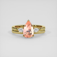 2.52 Ct. Padparadscha Sapphire Ring, 14K Yellow Gold 1