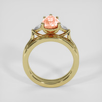 2.52 Ct. Padparadscha Sapphire Ring, 14K Yellow Gold 3