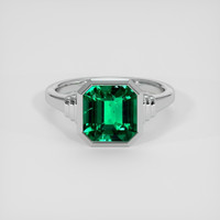 2.94 Ct. Emerald Ring, Platinum 950 1