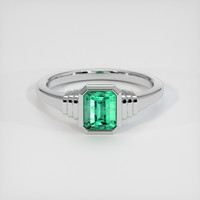 1.13 Ct. Emerald Ring, Platinum 950 1