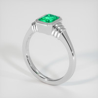 1.13 Ct. Emerald Ring, Platinum 950 2