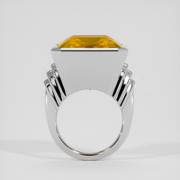 41.66 Ct. Orangish Yellow Precious Topaz Ring, Platinum 950 3