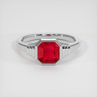 1.35 Ct. Ruby Ring, Platinum 950 1