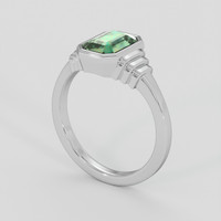 1.53 Ct. Bluish Green Sapphire Ring, Platinum 950 2