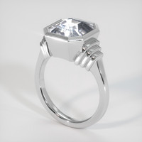 6.06 Ct. White Sapphire Ring, Platinum 950 2