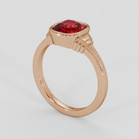 3.07 Ct. Purplish Red Ruby Ring, 14K Rose Gold 2