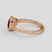3.07 Ct. Purplish Red Ruby Ring, 14K Rose Gold 4
