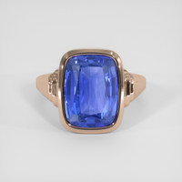 6.81 Ct. Blue Sapphire Ring, 18K Rose Gold 1