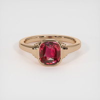 3.07 Ct. Purplish Red Ruby Ring, 18K Rose Gold 1