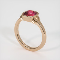 3.07 Ct. Purplish Red Ruby Ring, 18K Rose Gold 2