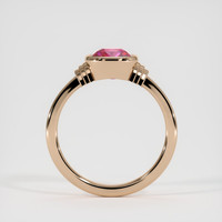 3.07 Ct. Purplish Red Ruby Ring, 18K Rose Gold 3