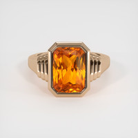6.28 Ct. Orange Sapphire Ring, 18K Rose Gold 1
