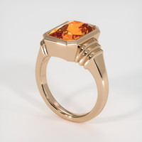 6.28 Ct. Orange Sapphire Ring, 18K Rose Gold 2