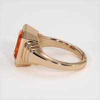 6.28 Ct. Orange Sapphire Ring, 18K Rose Gold 4