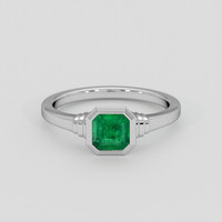 0.62 Ct. Emerald Ring, Silver 1