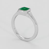 0.62 Ct. Emerald Ring, Silver 2