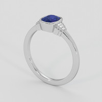 2.03 Ct. Blue Sapphire Ring, Silver 2