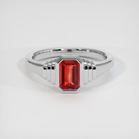 0.66 Ct. Gemstone Ring, 14K White Gold 1