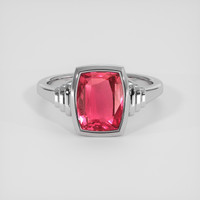 5.08 Ct. Pinkish Red Ruby Ring, 14K White Gold 1