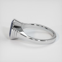 5.33 Ct. Blue Sapphire Ring, 14K White Gold 4