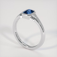 2.03 Ct. Blue Sapphire Ring, 14K White Gold 2