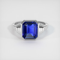5.06 Ct. Blue Sapphire Ring, 18K White Gold 1