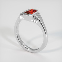 0.66 Ct. Red Andesine Ring, 18K White Gold 2