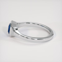 2.03 Ct. Blue Sapphire Ring, 18K White Gold 4