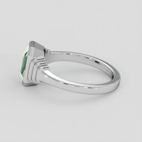 1.53 Ct. Bluish Green Sapphire Ring, 18K White Gold 4