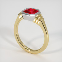 1.35 Ct. Ruby Ring, 14K White & Yellow 2