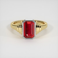 2.03 Ct. Ruby Ring, 18K White & Yellow 1