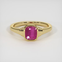 2.54 Ct. Pinkish Red Ruby Ring, 10K Yellow Gold 1
