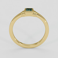 0.94 Ct. Bluish Green Sapphire Ring, 10K Yellow Gold 3