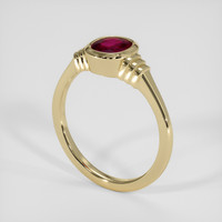 1.00 Ct. Ruby Ring, 14K Yellow Gold 2