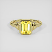 4.53 Ct. Yellow Sapphire Ring, 14K Yellow Gold 1