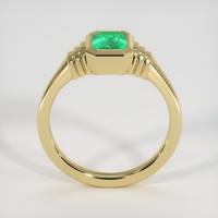 0.78 Ct. Emerald Ring, 18K Yellow Gold 3