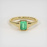 1.23 Ct. Emerald Ring, 18K Yellow Gold 1