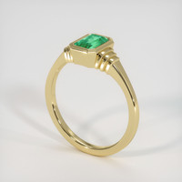 1.23 Ct. Emerald Ring, 18K Yellow Gold 2