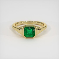 1.25 Ct. Emerald Ring, 18K Yellow Gold 1