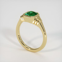 1.25 Ct. Emerald Ring, 18K Yellow Gold 2